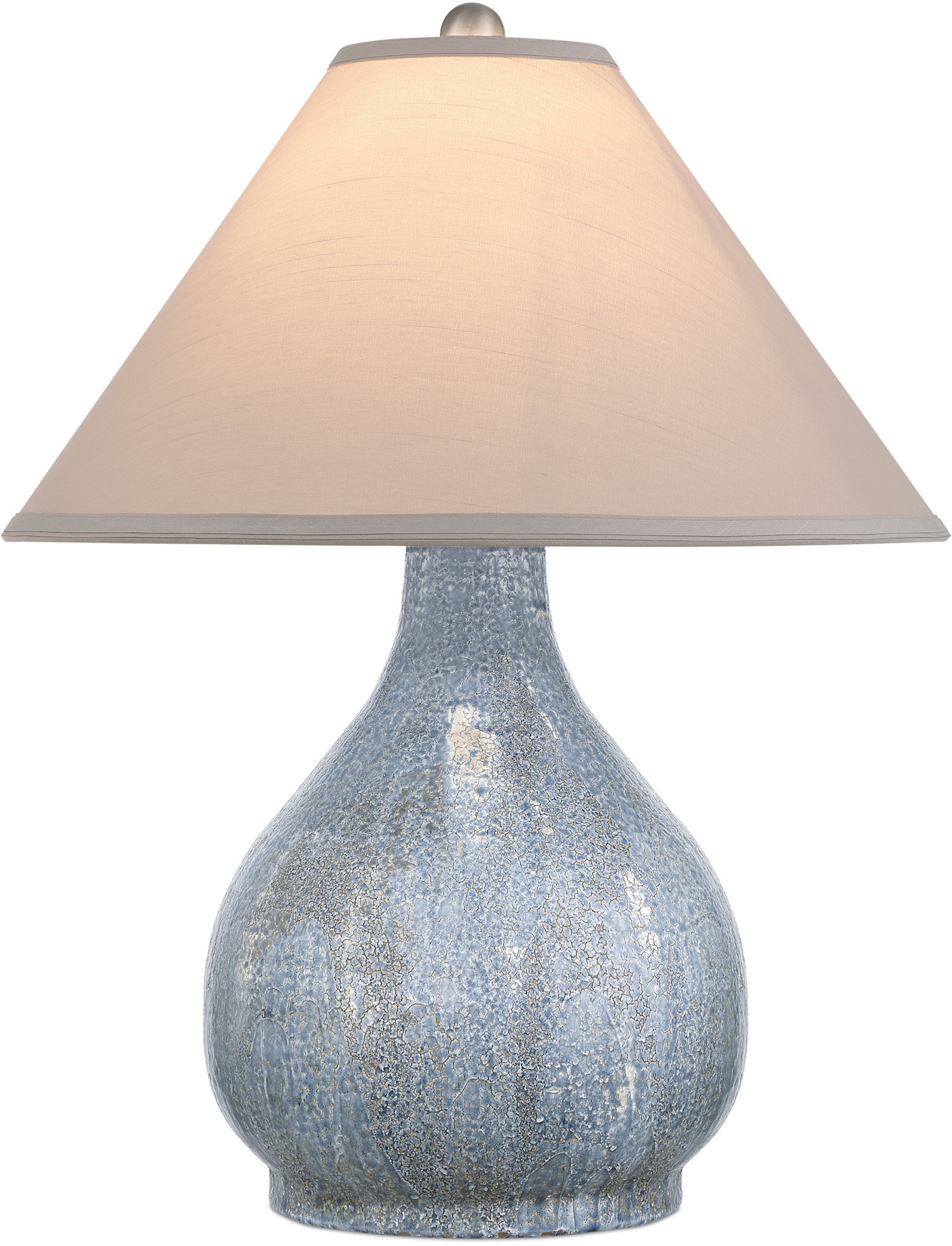 Photos - Desk Lamp Currey and Company 6000-1074 Malin 25" Tall Vase Table Lamp Gray / Blue Lamps Table Lamps