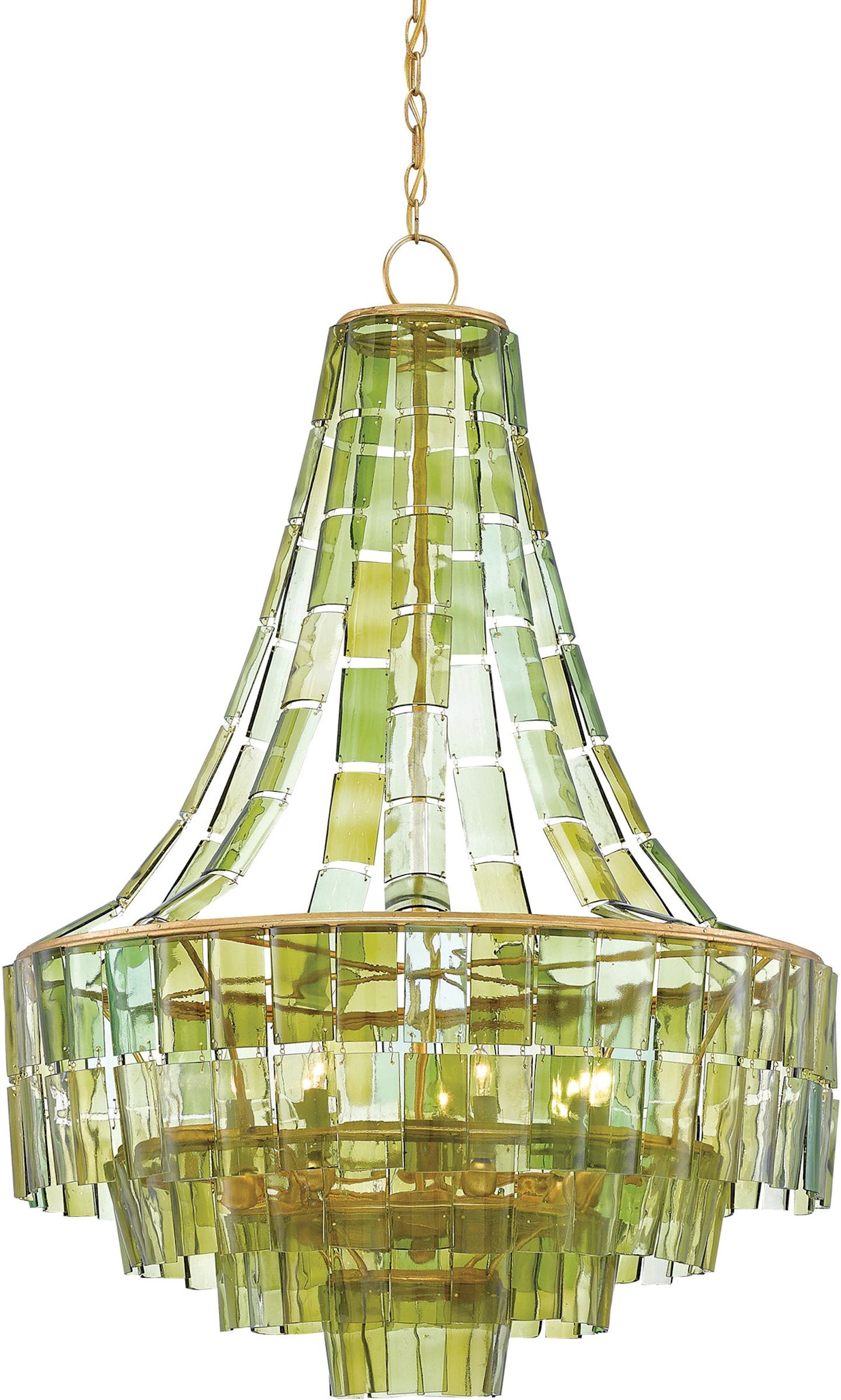 Photos - Chandelier / Lamp Wide Currey and Company 9000-0147 Vintner 7 Light 27"  Wrought Iron Empire Chandelier Dark Contemporary Gold Leaf / Green Ind 