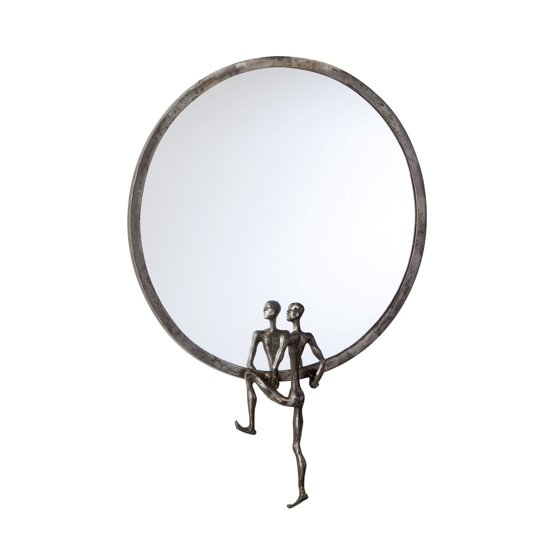 Photos - Wall Mirror Circular Cyan Design 04447 Kobe 18" W x 24-1/2" H Framed Accent Mirror Raw Steel Home Decor Mirrors Accent Mirror