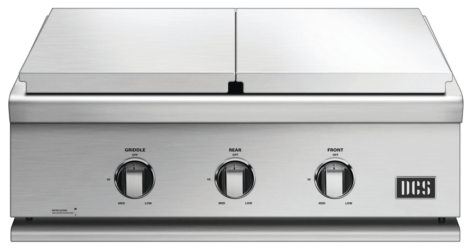 Photos - BBQ Accessory dCS Appliances BFGC-30BGD-N 46000 BTU Natural Gas 30 Inch Wide Built-In Dual Side Burner and Griddle Brushed Stainless Steel 