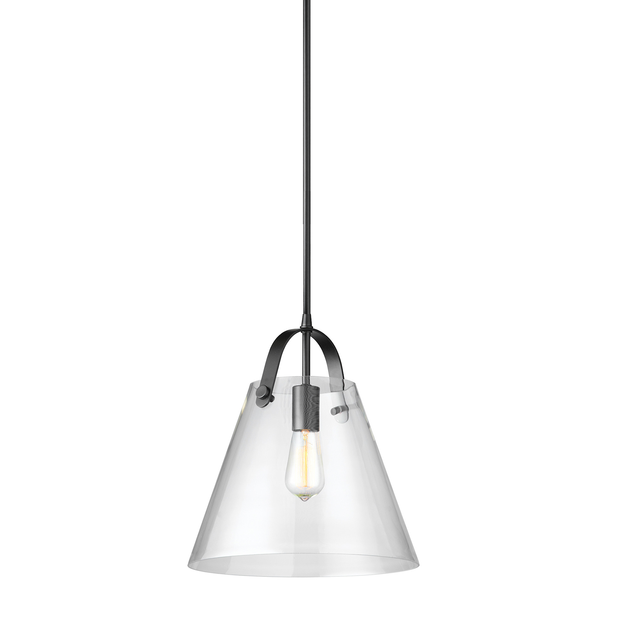 Photos - Chandelier / Lamp Wide Dainolite 871P 13"  Pendant Black Indoor Lighting Pendants 871P-BK 