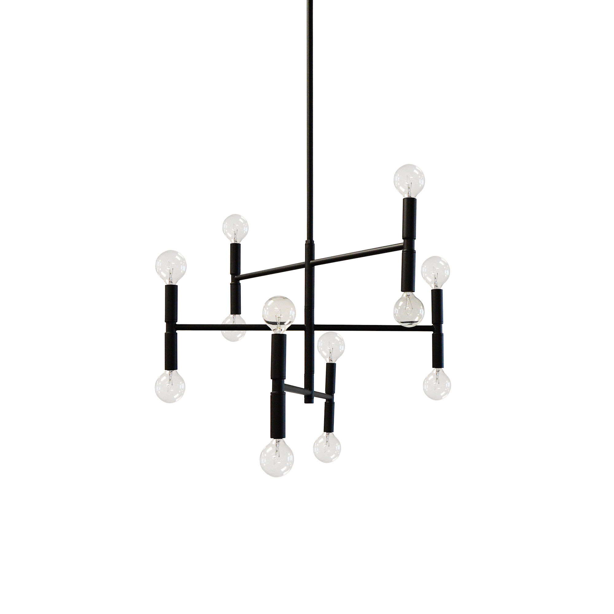 Photos - Chandelier / Lamp AVA Dainolite -2012C  12 Light 21" Wide Chandelier Matte Black Indoor Lighting Chandeliers -2012C-MB 