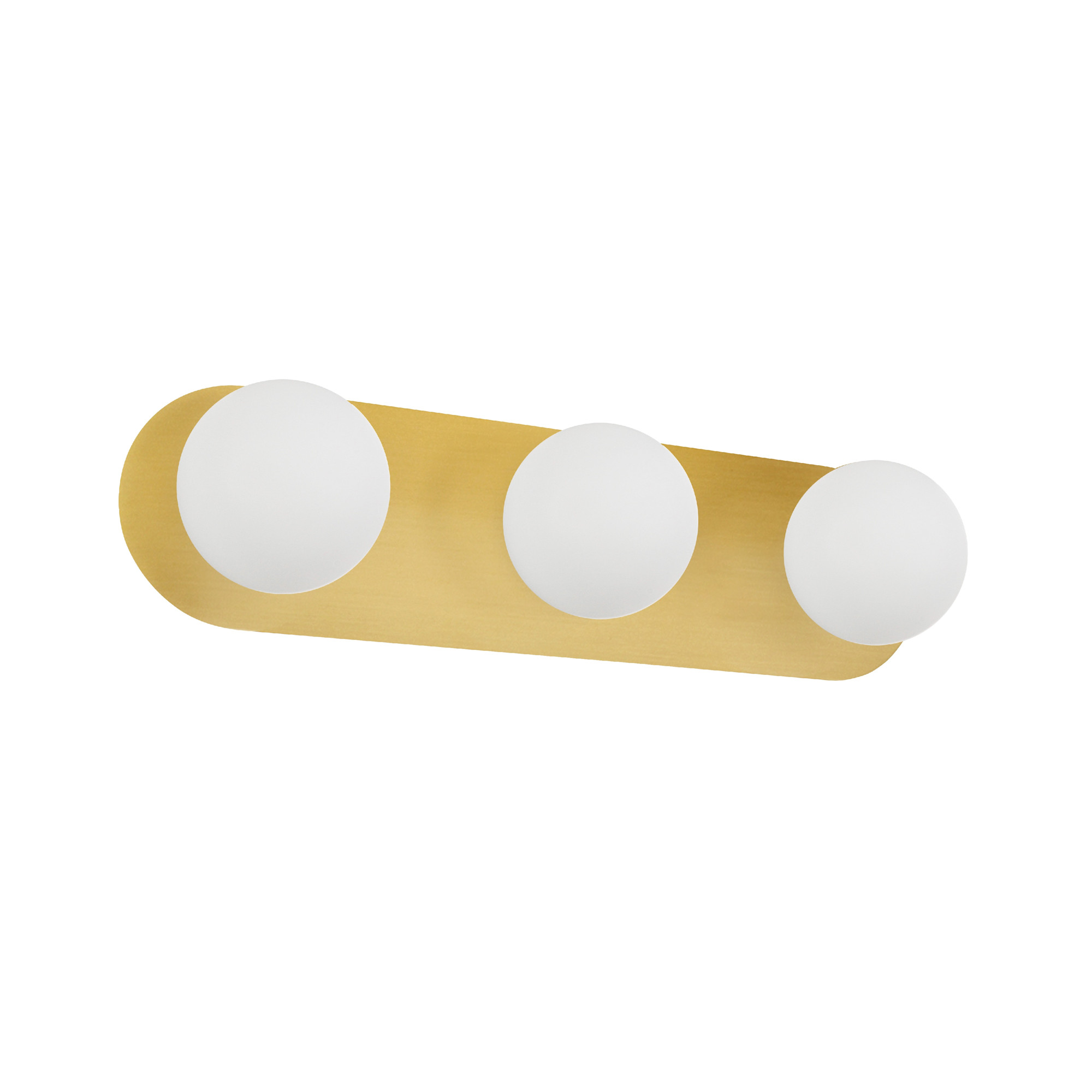 Photos - Chandelier / Lamp Wide Dainolite BUR-3W Burlat 3 Light 25"  Vanity Strip White / Aged Brass Indoor Lighting Bathroom Fixtures Vanity Strip BUR 