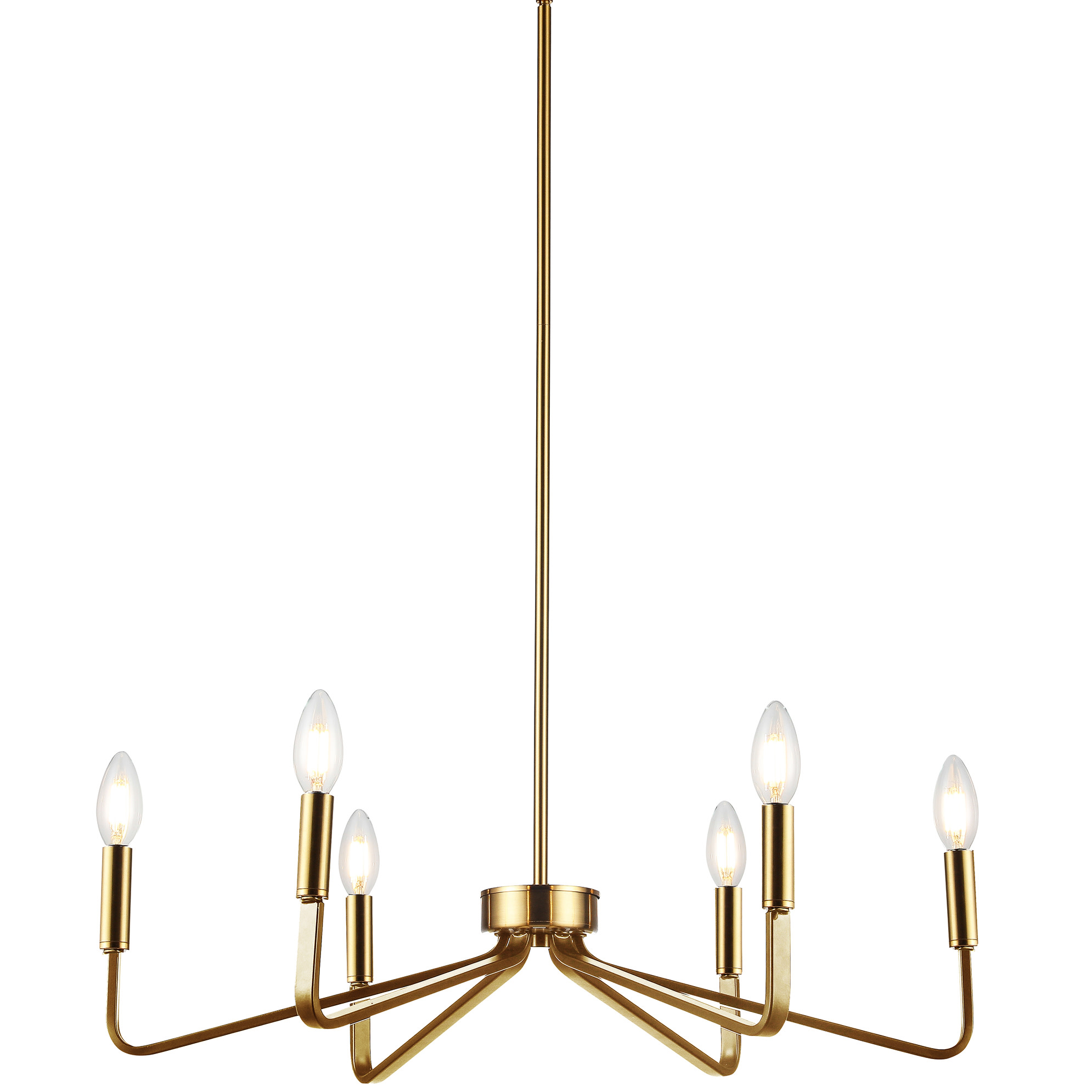 Photos - Chandelier / Lamp Clayton Dainolite CLN-266C  6 Light 26" Wide Chandelier Aged Brass Indoor Lighting Chandeliers CLN-266C-AGB 