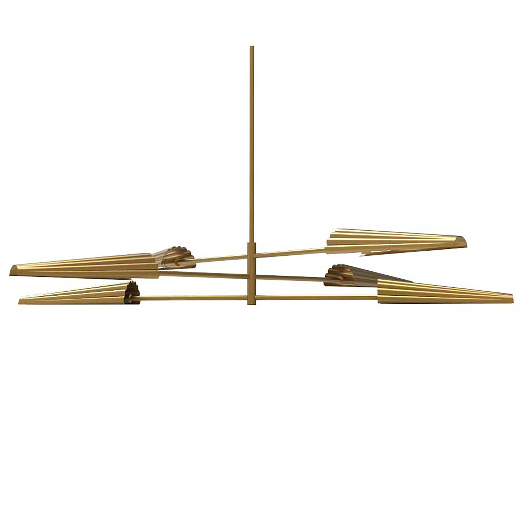Dainolite CSE-476C Cassie 6 Light 48" Wide Sputnik Chandelier Aged Brass Indoor Lighting Chandeliers