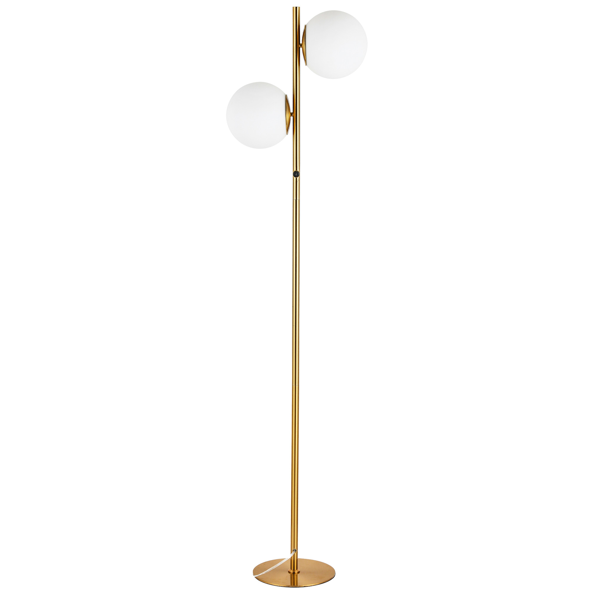 Photos - Chandelier / Lamp Accent Dainolite FOL-662F Folgar 2 Light 67" Tall  Floor Lamp Aged Brass Lamps Floor Lamps FOL-662F-AGB 
