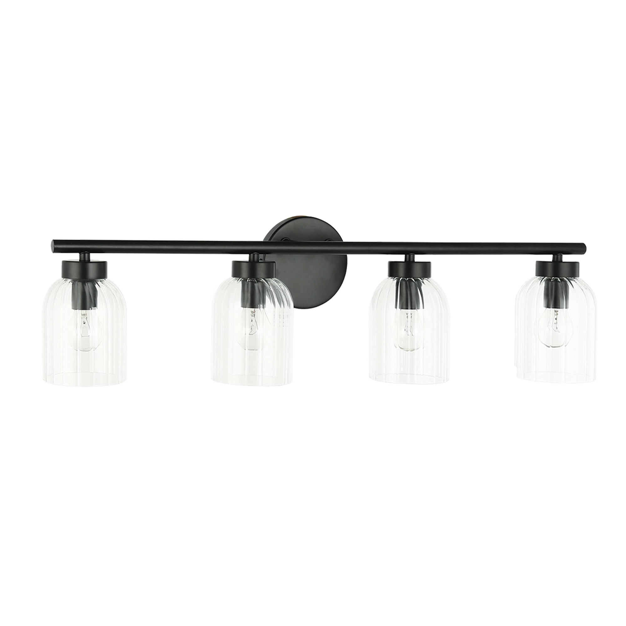 Photos - Chandelier / Lamp Vienna Acoustics Dainolite VIE-294W Vienna 4 Light 29" Wide Vanity Light Matte Black Indoor Lighting Bathroom Fixtures Vanity Light VIE-294W 
