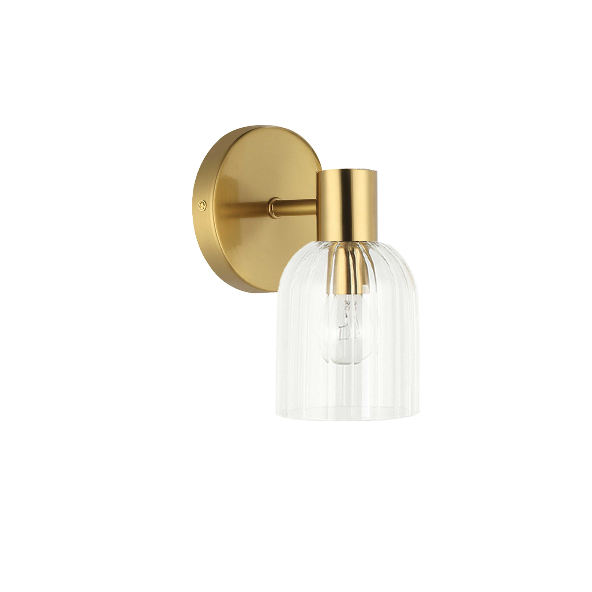 Photos - Chandelier / Lamp Vienna Acoustics Dainolite VIE-81W Vienna 8" Tall Wall Sconce Aged Brass Indoor Lighting Wall Sconces VIE-81W-AGB