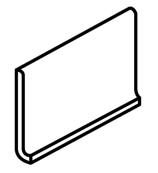 Daltile 0QTQ3565P Quetread and Paver - 6" x 5" Matte Porcelain Cove Base Gray Flooring Accessories and Parts Tile Accessories Tile Trim