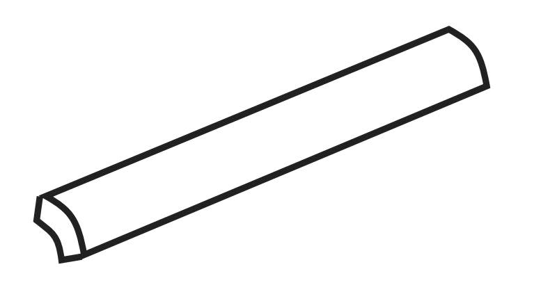 Daltile 10A106P Color Wheel Classic - 6" x 1" Glossy Ceramic Quarter Round Key Lime Flooring Accessories and Parts Tile Accessories Tile Trim