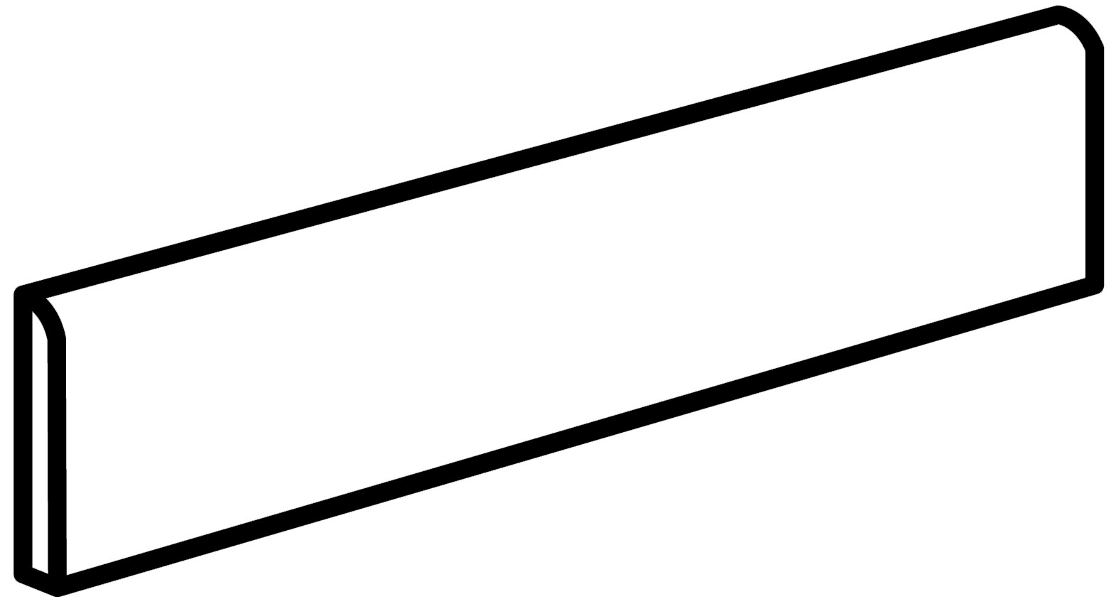 Daltile FAMP43F9P Famed - 24" x 3" Matte Porcelain Bullnose Luxe Flooring Accessories and Parts Tile Accessories Tile Trim