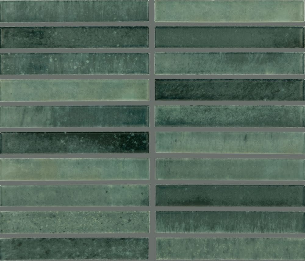 Daltile MRSTJ16MBMSGL Miramo - 1" x 6" Rectangle Wall Tile - Glossy Visual - Sold by Sheet (0.83 SF/Sheet) Reef Flooring Tile