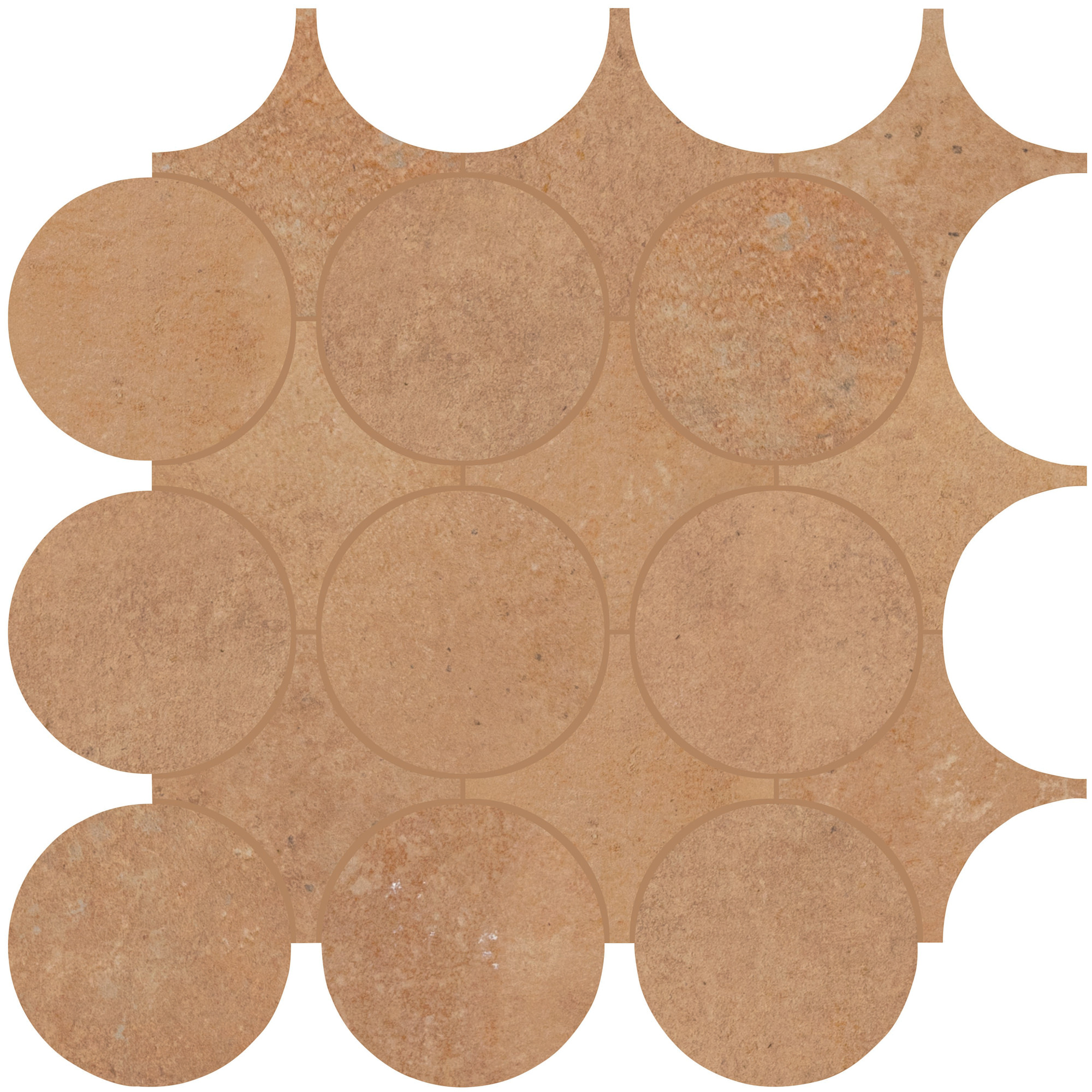 Daltile RKMIXEDMSXTMT Rekindle - 14" x 14" Geometric Floor and Wall Tile - Matte Visual - Sold by Carton (0.97 SF/Carton) Terracotta Flooring Tile