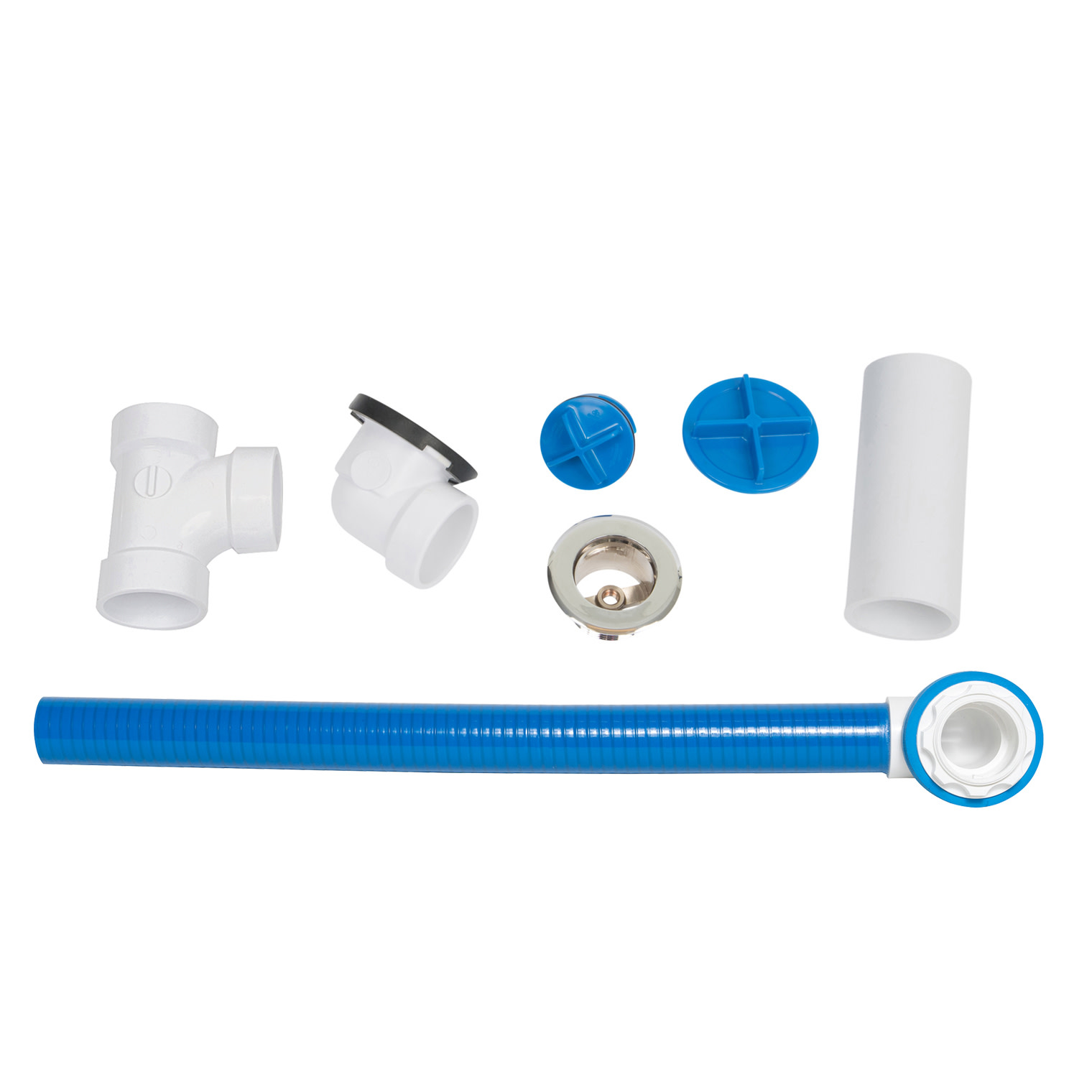 Photos - Pipe Trap Flex Dearborn F24P9975 True Blue  1-1/2" Tub Drain Kit - with Overflow Bath and Shower Accessories Bathtub Components Tub Was 