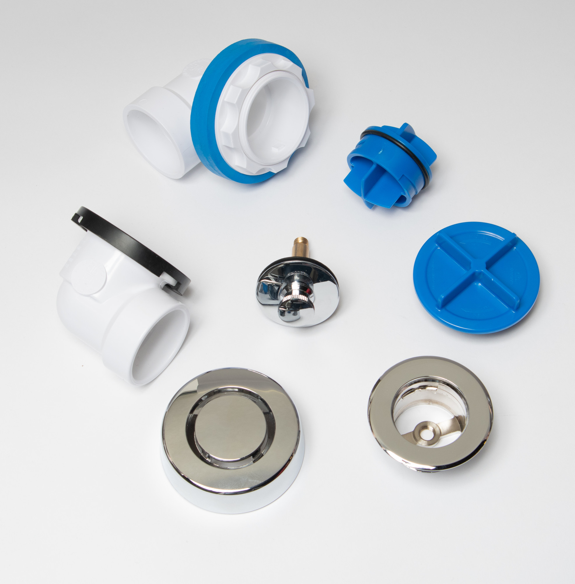 Photos - Pipe Trap Dearborn P9940 True Blue 1-1/2" Tub Drain Kit - with Overflow Chrome Bath and Shower Accessories Bathtub Components Tub Wast