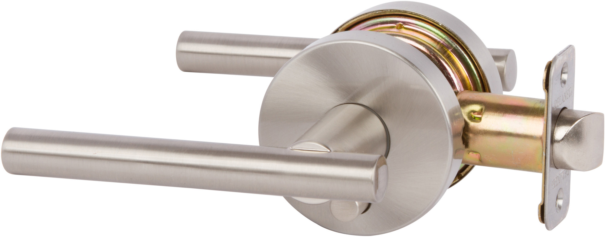 Photos - Door Handle NICKEL Delaney BP-502T-CI Cira Series Privacy Door Lever Set from the Contemporary Collection Satin  Door Hardware Door Lever 