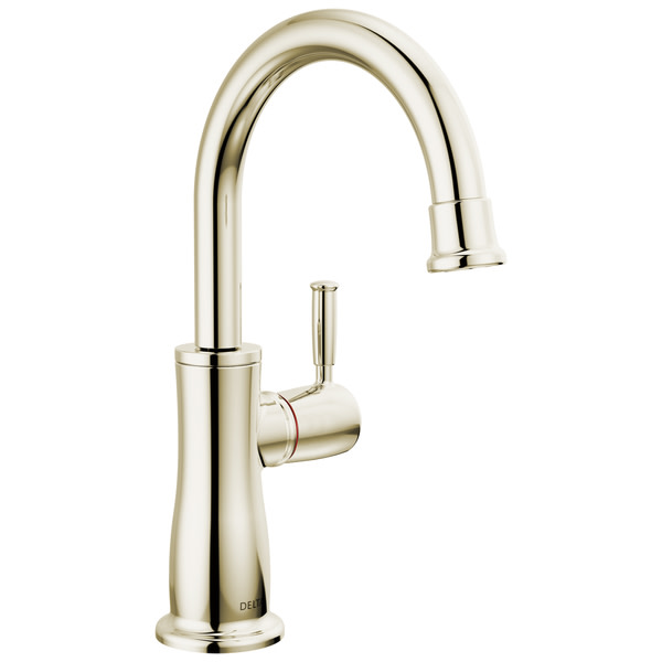 Delta 1960LF-H Traditional Instant Hot Water Dispenser - Less Tank Brilliance Polished Nickel Faucet Water Dispenser Hot Only