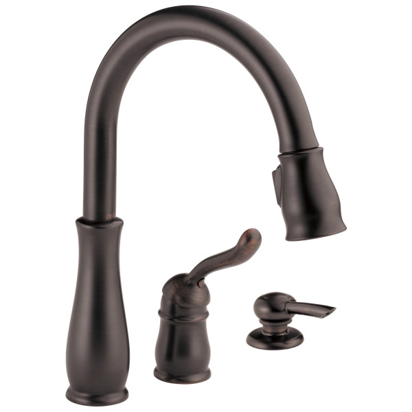 Delta 978-DST-SD Leland Pull-Down Kitchen Faucet with Magnetic Docking Spray Head and Soap/Lotion Dispenser - Includes Lifetime Warranty Venetian