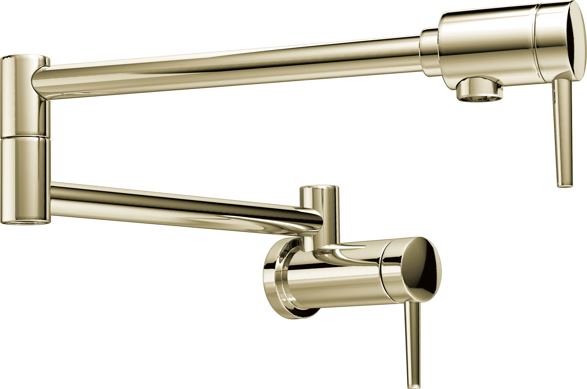 Delta 1165LF 24" Wall-Mounted Pot Filler Brilliance Polished Nickel Faucet Pot Filler Double Handle