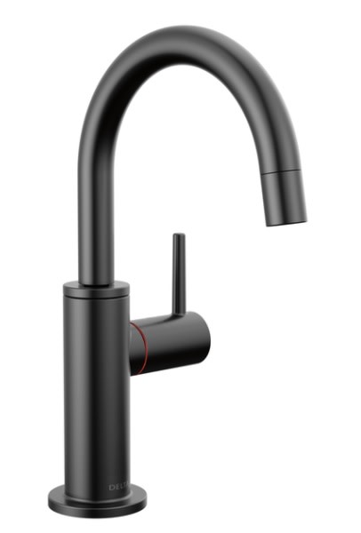 Delta 1930LF-H Contemporary Round Instant Hot Water Dispenser - Less Tank Matte Black Faucet Water Dispenser Hot Only
