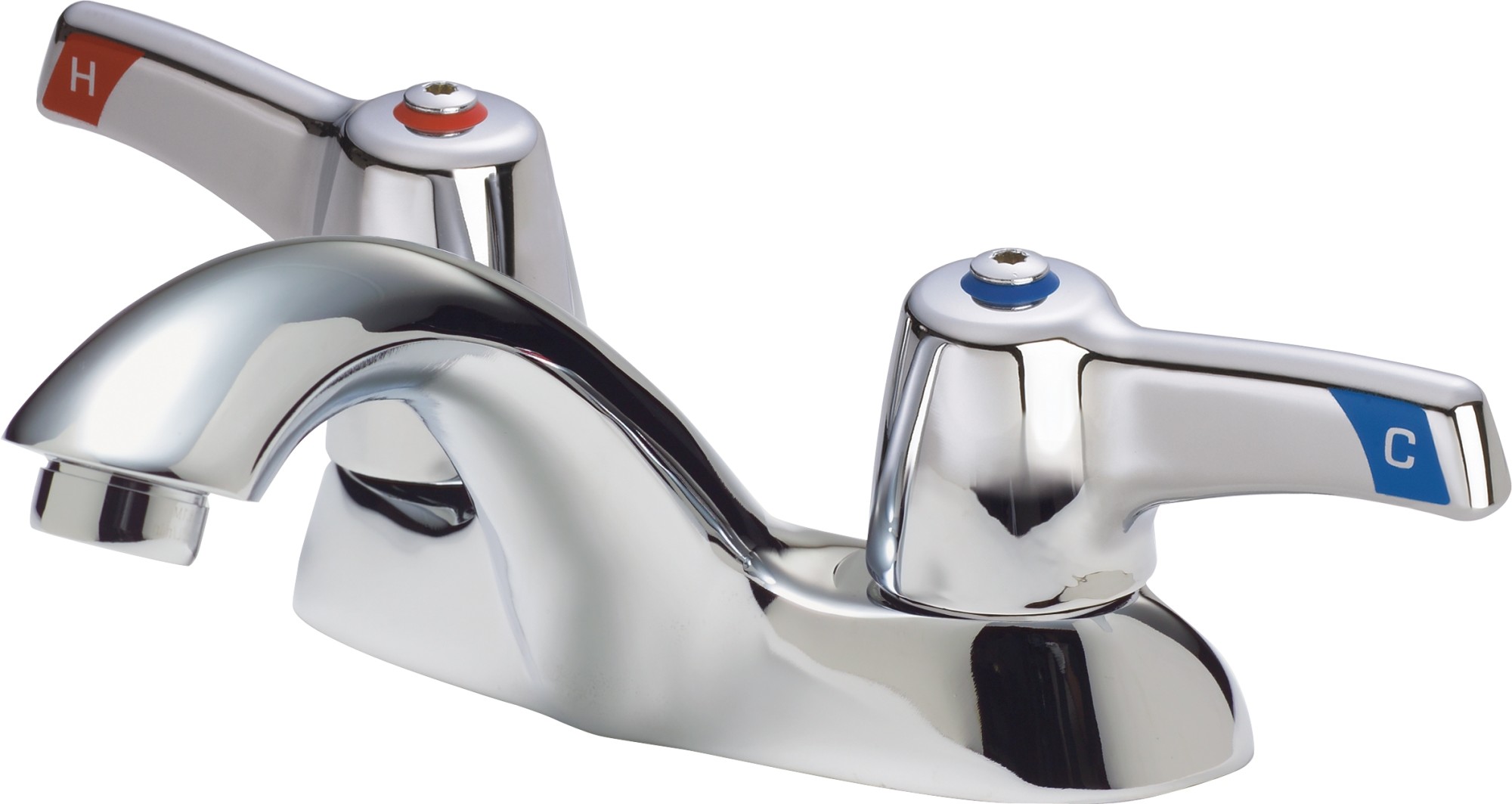 Delta 21C133-TI Double Handle 1.5GPM Bathroom Faucet with Lever Blade Handles and Vandal Resistant Aerator from the Commercial Series Chrome Faucet