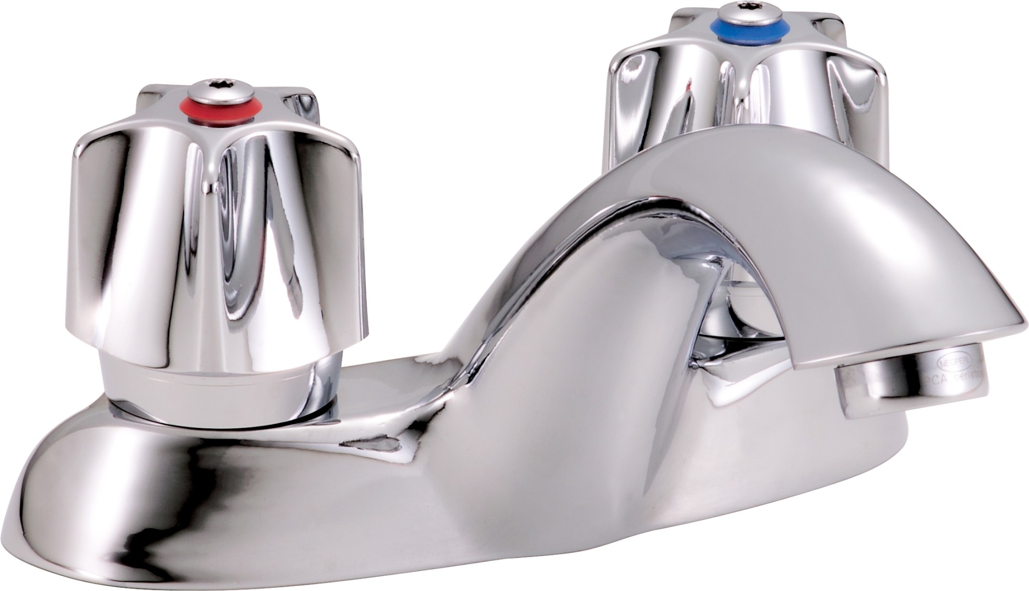 Delta 21C141 Double Handle 1.5GPM Bathroom Faucet with Flute Handles from the Commercial Series Chrome Faucet Bathroom Sink Faucets Double Handle