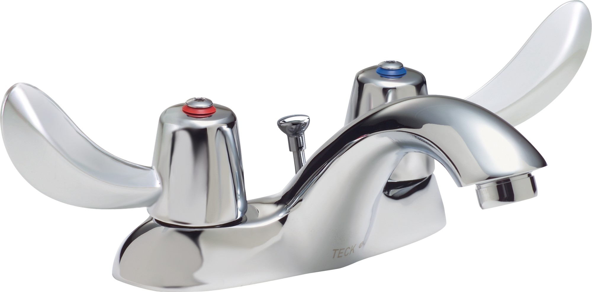 Delta 21C232 Double Handle 1.5GPM Bathroom Faucet with Hooded Blade Handles Pop-Up Assembly and Vandal Resistant Aerator from the Commercial Series