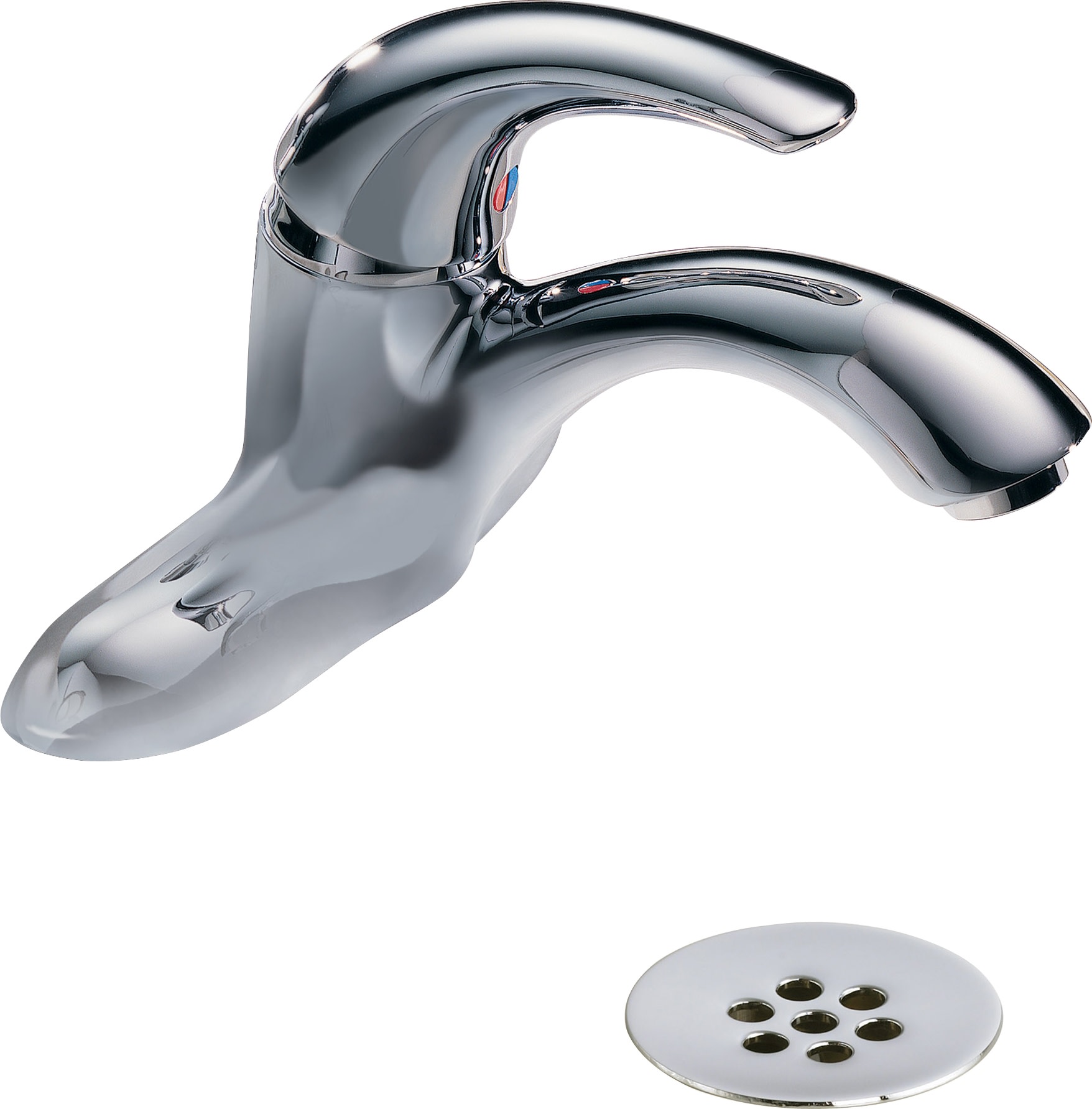 Delta 22C401 Single Handle 1.5GPM Bathroom Faucet with Wrench Flat Aerator and Metal Grid Strainer from the Commercial Series Chrome Faucet Bathroom