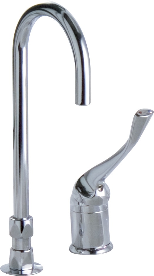Delta 24T2673 Single Handle 1 GPM Widespread Bathroom Faucet with Smooth End Spout and 6" Handle from the Commercial Series Chrome Faucet Bathroom