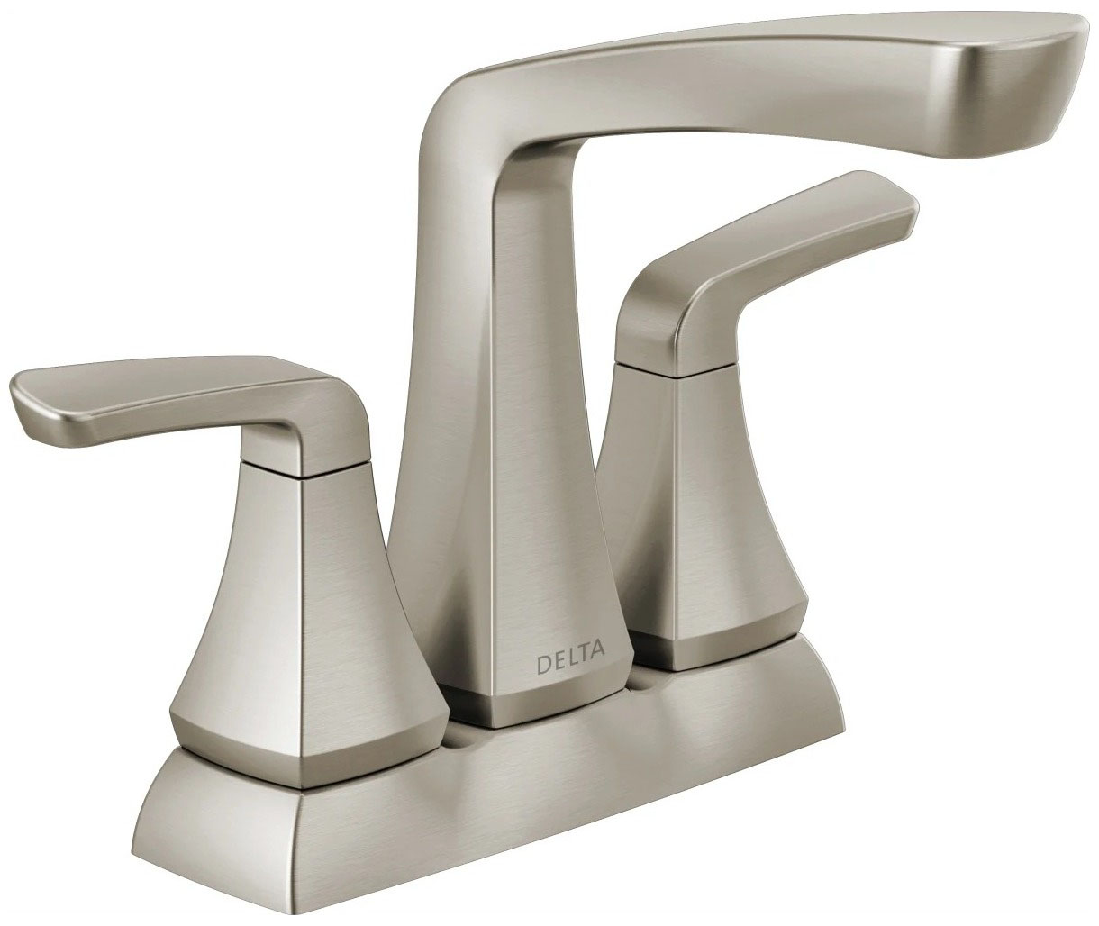 Photos - Tap Delta 25789LF Vesna 1.2 GPM Centerset Bathroom Faucet with Pop-Up Drain Assembly SpotShield Brushed Nickel Faucet Bathroom S 