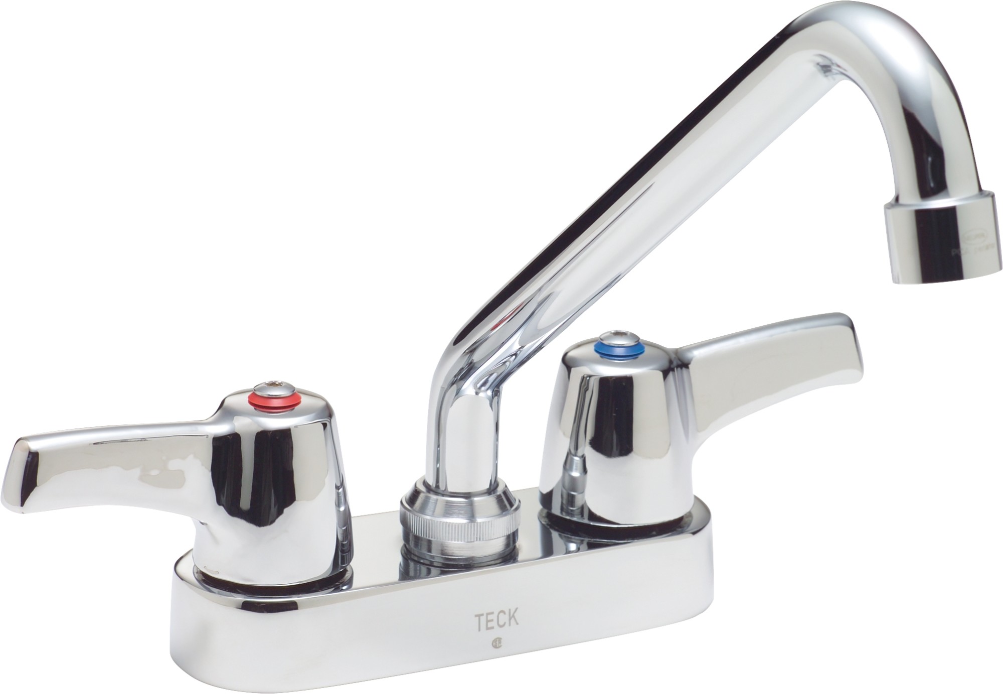 Delta 27C4343 Double Handle 1.5GPM Ceramic Disc Bathroom Faucet with Lever Blade Handles and 6" Tubular Swing Spout from the Commercial Series Chrome