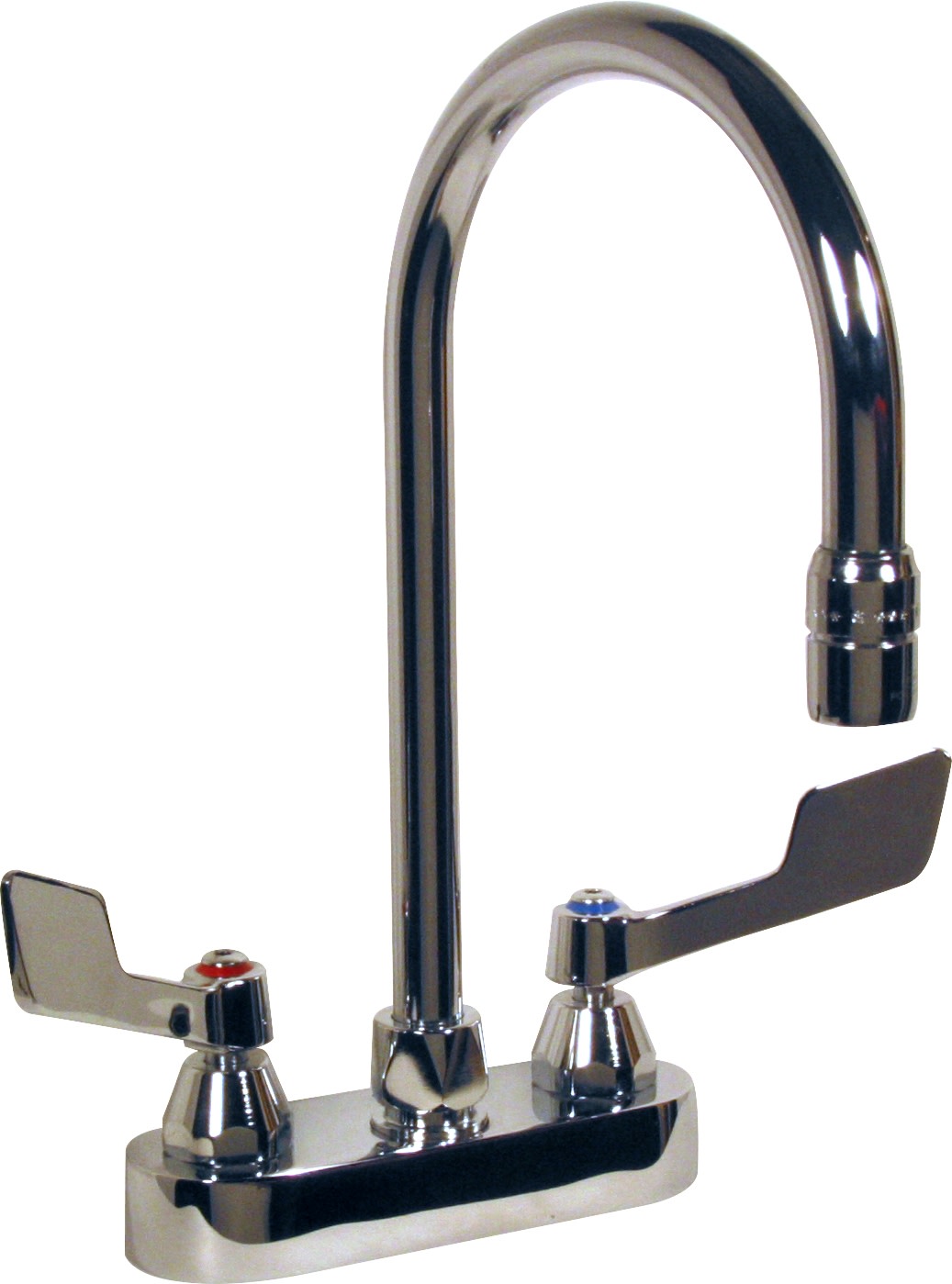 Delta 27C4835 Double Handle 1.5GPM Ceramic Disc Bathroom Faucet with Wrist Blade Handles 10-1/2" Gooseneck Spout and Vandal Resistant Aerator from the