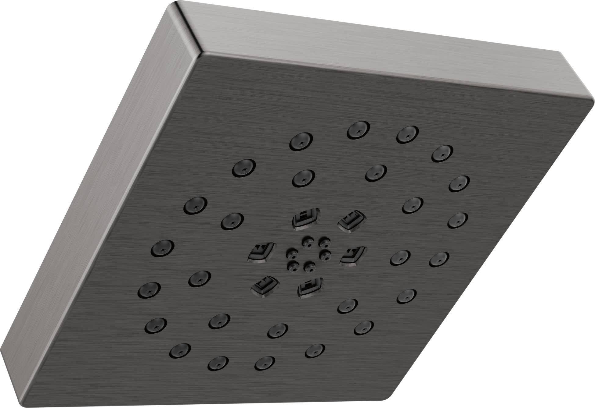 Delta 52484 Universal Showering UltraSoak 7-13/16" Square 1.75 GPM Multi Function Rain Shower Head with Touch Clean and H2Okinetic Technology Lumicoat