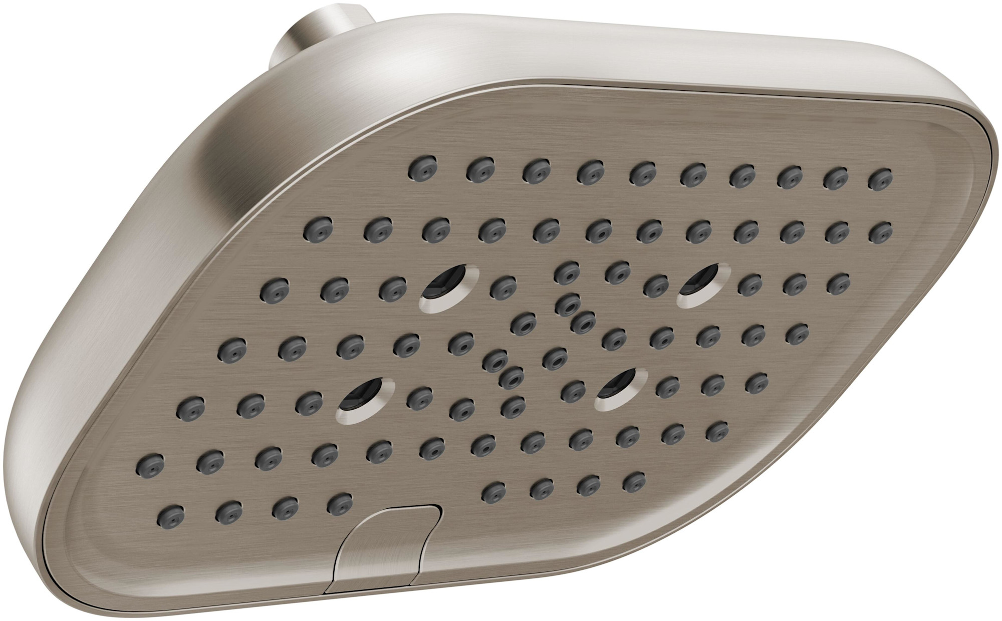 Delta 52915-25 Universal Showering 2.5 GPM Multi Function Rain Shower Head Lumicoat Stainless Showers Shower Heads Multi Function