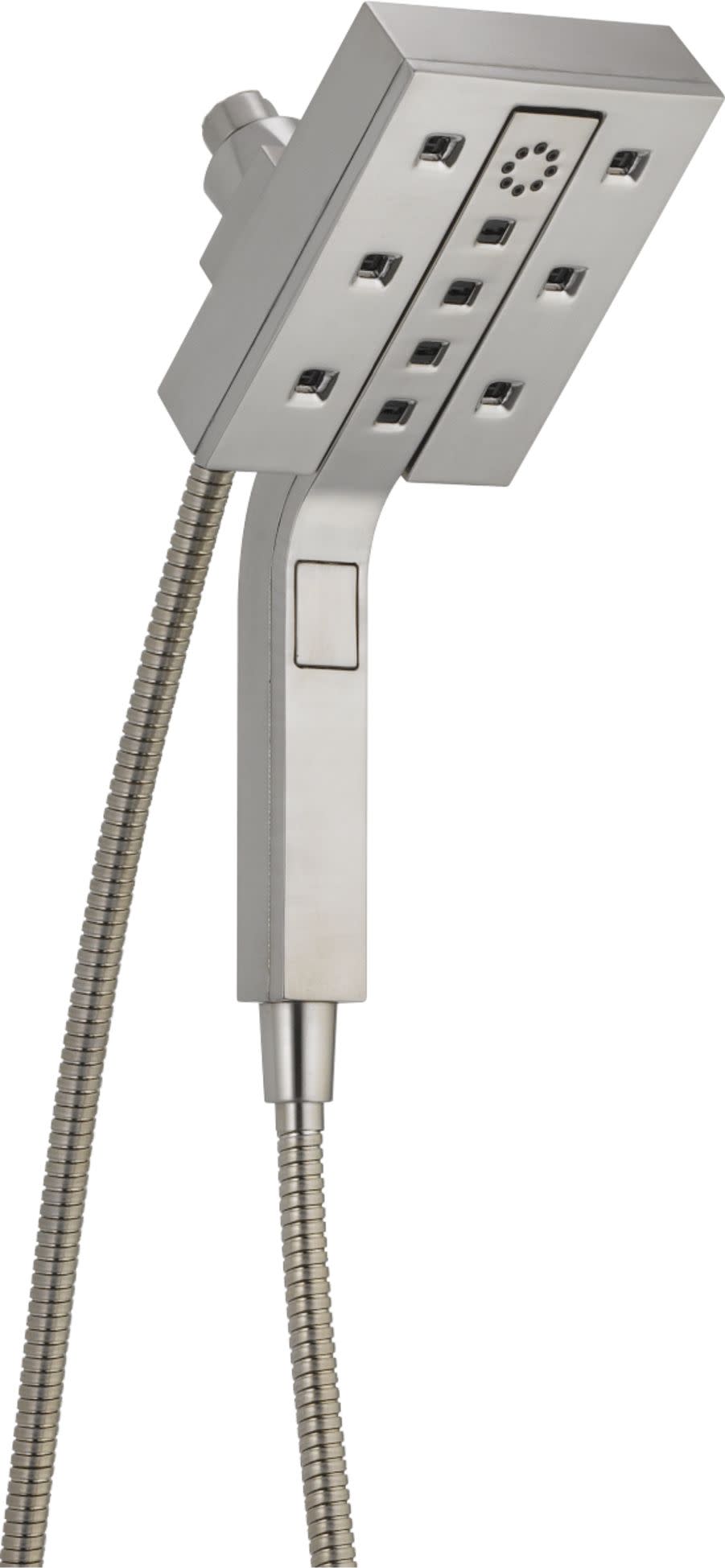 Delta 58473 Universal Showering Rectangular 1.75 GPM Multi Function 2-in1 In2ition Shower Head and Hand Shower with H2Okinetic and MagnaTite