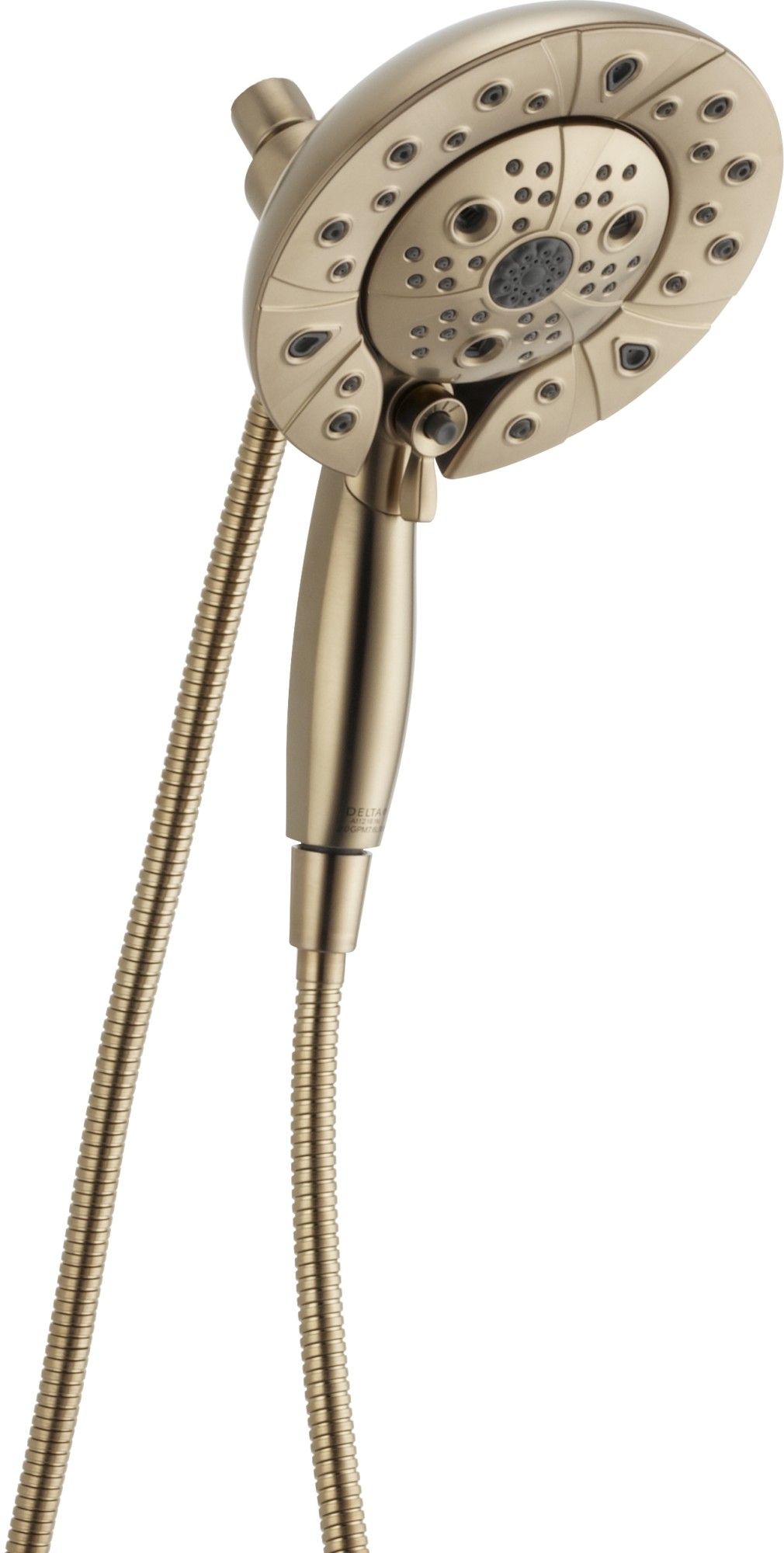 Delta 58480-PK Universal Showering Round 1.75 GPM Multi Function 2-in1 In2ition Shower Head and Hand Shower with Touch Clean H2Okinetic and MagnaTite