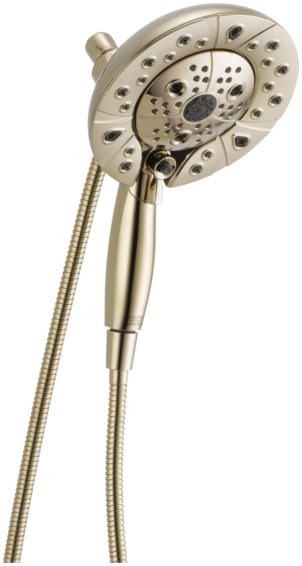 Delta 58480-25-PK In2ition 2.5 GPM Multi Function Shower Head with Touch-Clean MagnaTite and H2Okinetic Technology Lumicoat Polished Nickel Showers