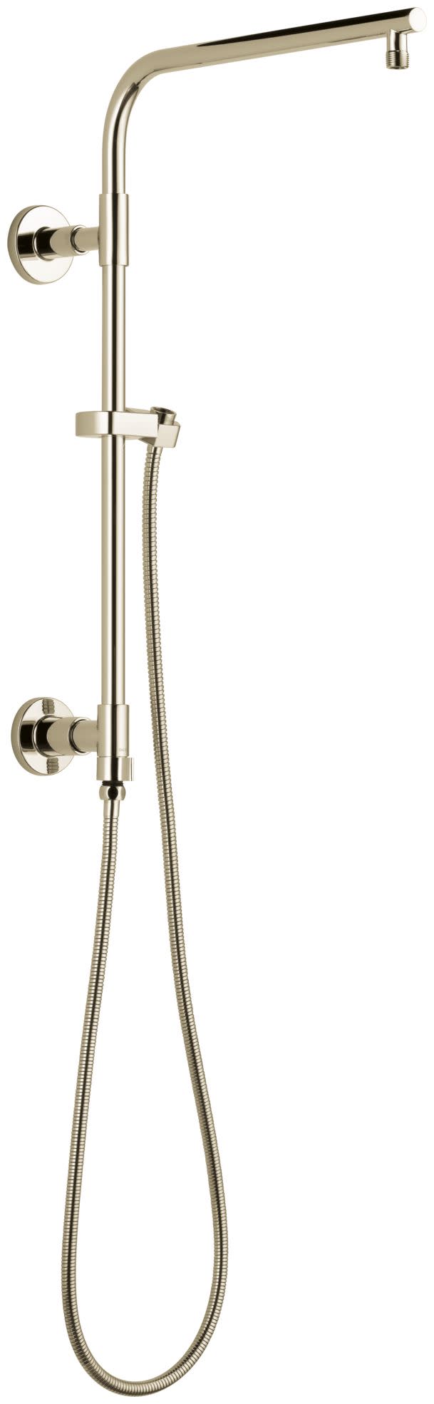 Delta 58810 Emerge 18" Round Shower Column with Hose and Integrated Diverter - Less Shower Head and Hand Shower Lumicoat Polished Nickel Showers