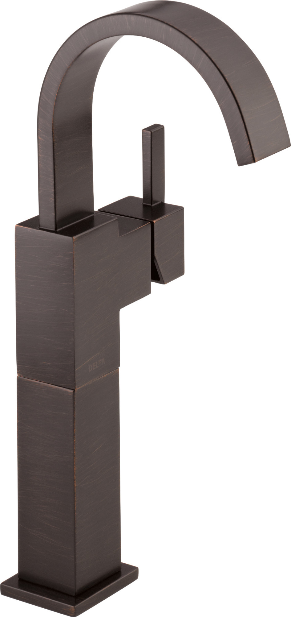 Delta 753LF Vero Single Hole Bathroom Faucet with Riser - Includes Lifetime Warranty - Less Drain Assembly Venetian Bronze Faucet Bathroom Sink