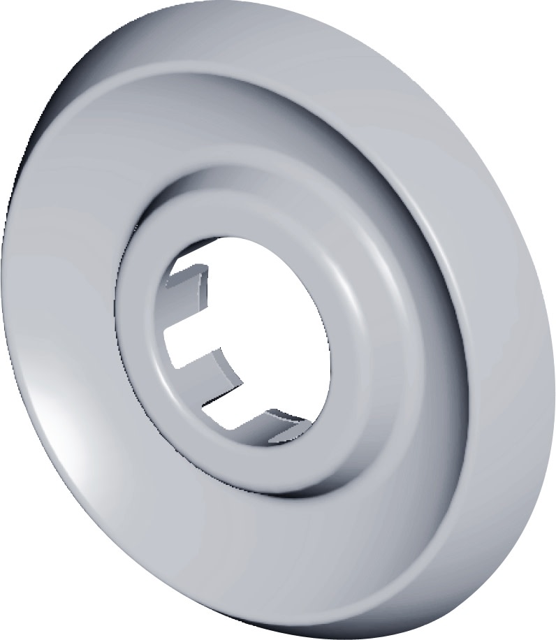 Delta RP10800 Escutcheon Assembly and Sleeve for Double Handle Faucet Replacement Part Chrome Bathroom Hardware Accessories and Parts Towel Bar Parts