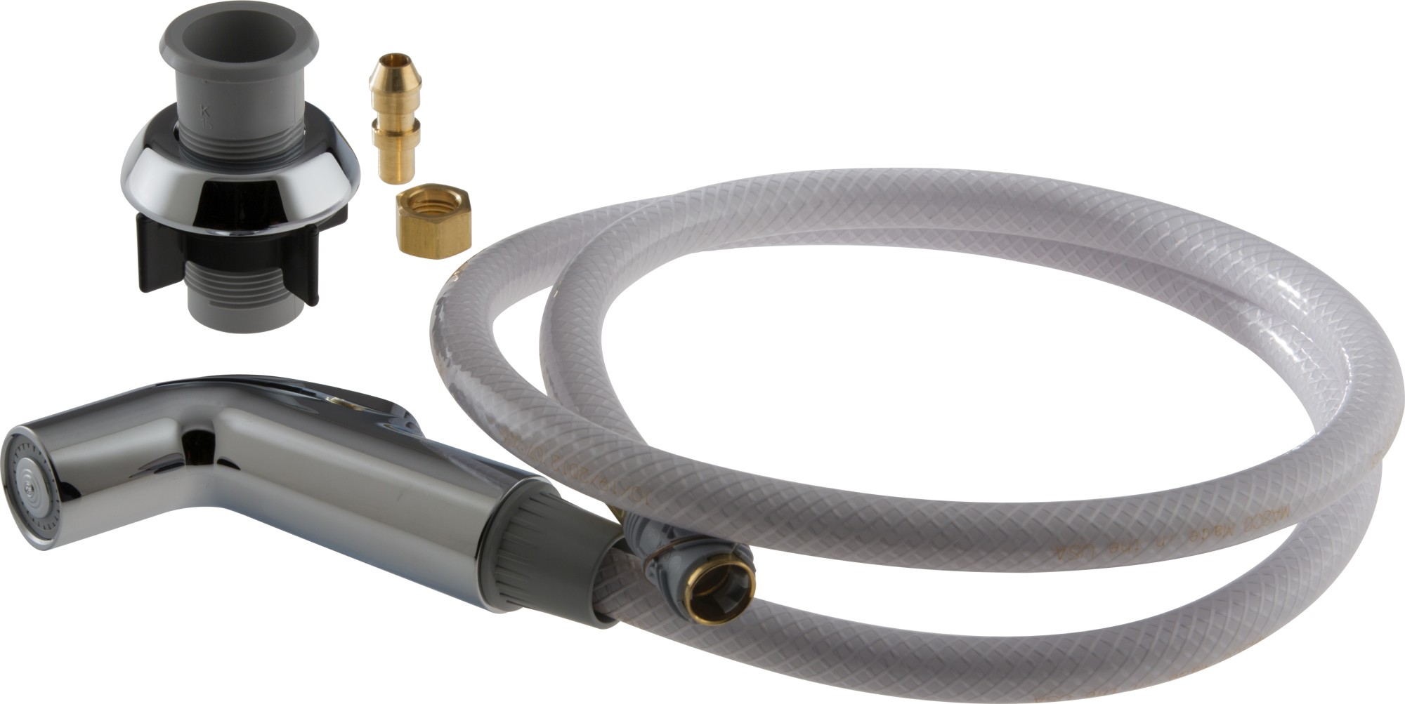 Delta RP31612 Hose and Spray Assembly with Spray Support Chrome Faucet Accessories and Parts Kitchen Faucet Parts Spray Heads