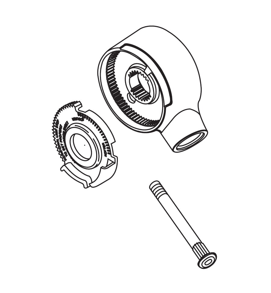 Delta RP32103 Handle Assembly for 1700 Series Champagne Bronze Bath and Shower Parts Shower Trim Parts Handles
