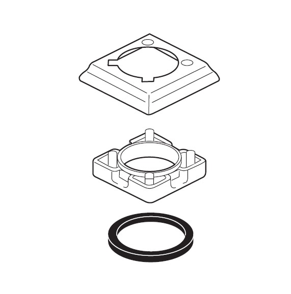 Delta RP61839 Apex Escutcheon Single Hole Chrome Faucet Accessories and Parts Bathroom Sink Faucet Parts Escutcheons