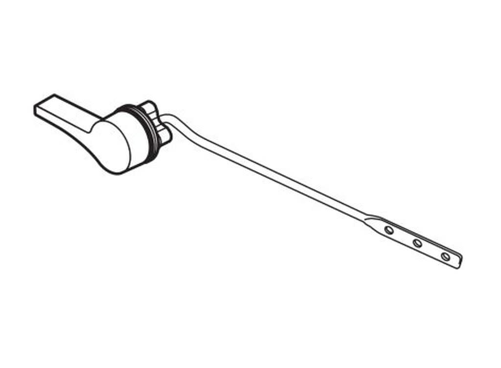 Delta RP71181 Ayden Flush Lever Assembly - Front Mount Chrome Toilet Accessories and Parts Toilet Parts Toilet Handles