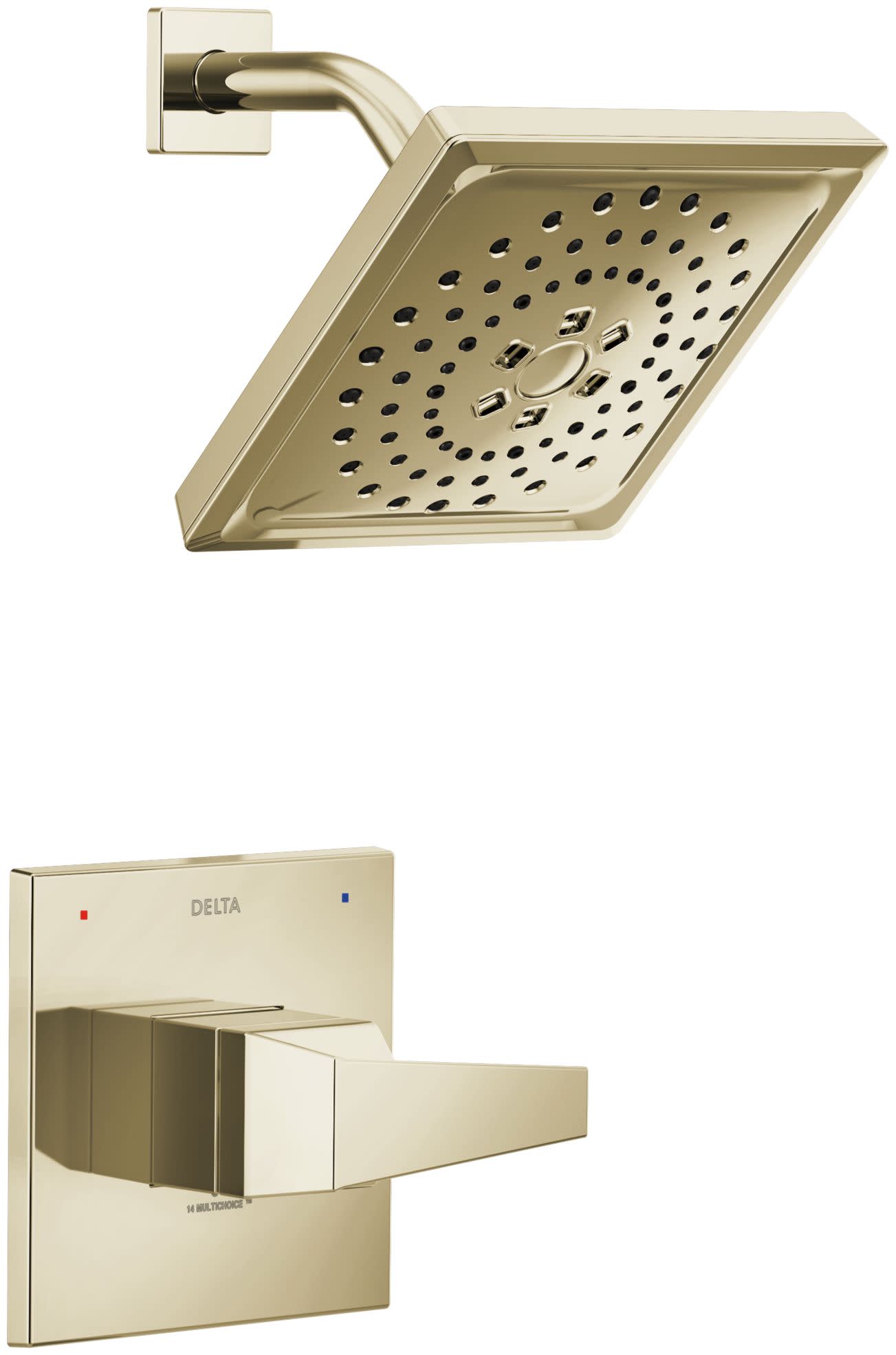 Delta T14243 Trillian Monitor 14 Series Single Function Pressure Balanced Shower Only - Less Rough-In Valve Lumicoat Polished Nickel Showers Shower