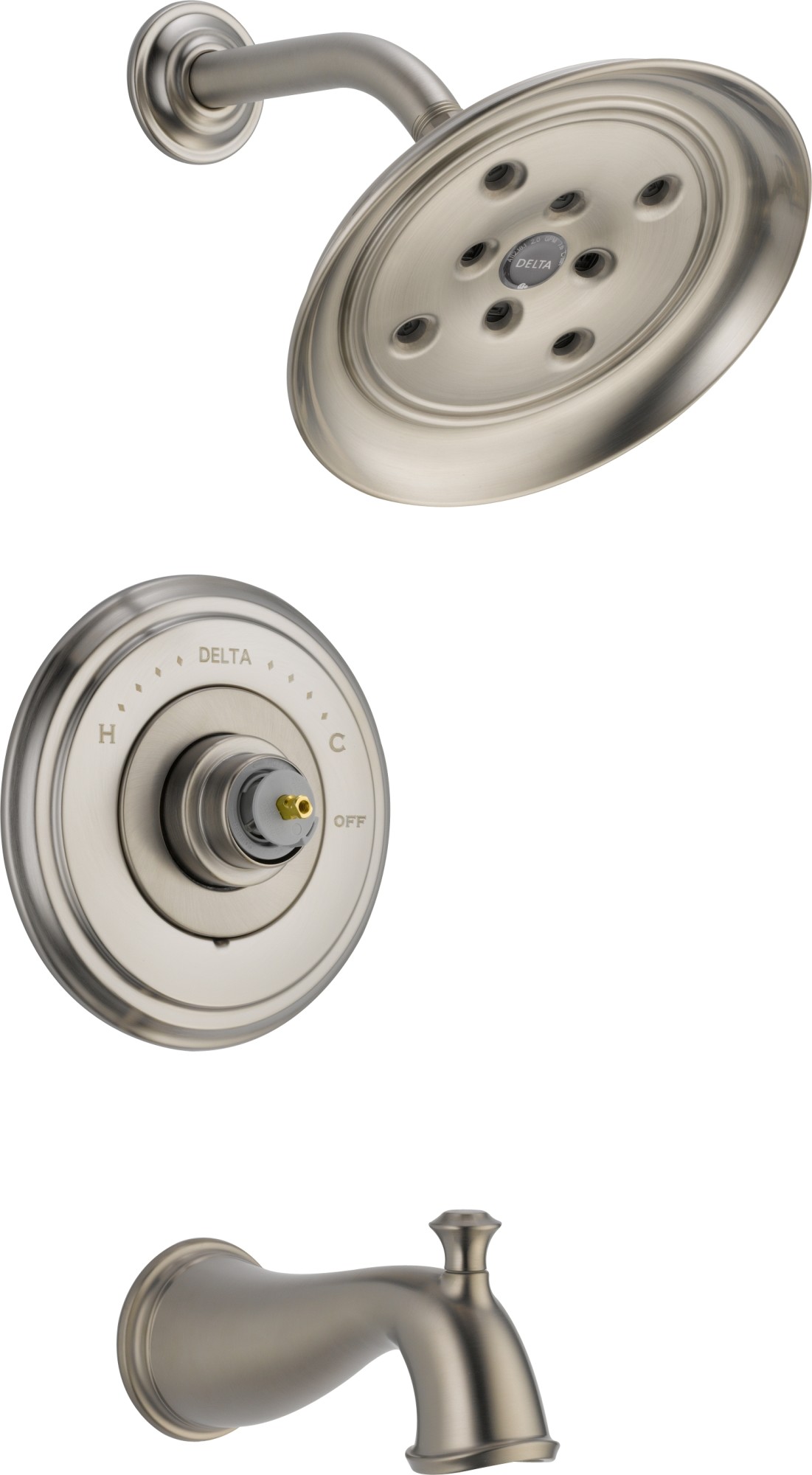 Photos - Shower System Delta T14497-LHP Cassidy Tub and Shower Trim Package with 1.75 GPM Single Function Shower Head Brilliance Stainless Showers 