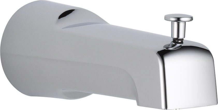Delta U1011-PK 6-1/2" Diverter Wall Mounted Tub Spout Chrome Bath and Shower Accessories Tub Spouts Diverter Tub Spouts