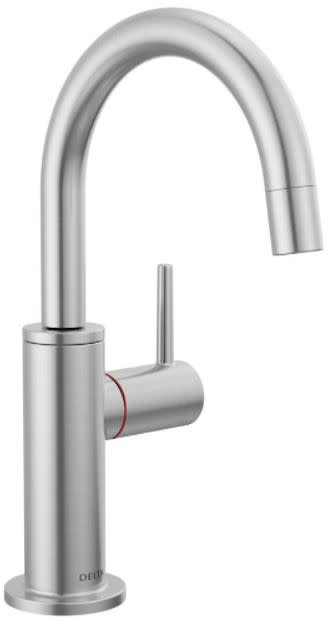 Delta 1930LF-H Contemporary Round Instant Hot Water Dispenser - Less Tank Arctic Stainless Faucet Water Dispenser Hot Only
