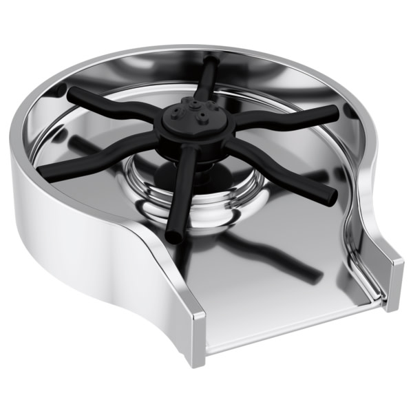 Delta GR250 Metal Glass Rinser with Cover - Rinses Most Standard Drinkware Chrome Faucet Accessories and Parts Kitchen Sink Accessories Glass Rinsers