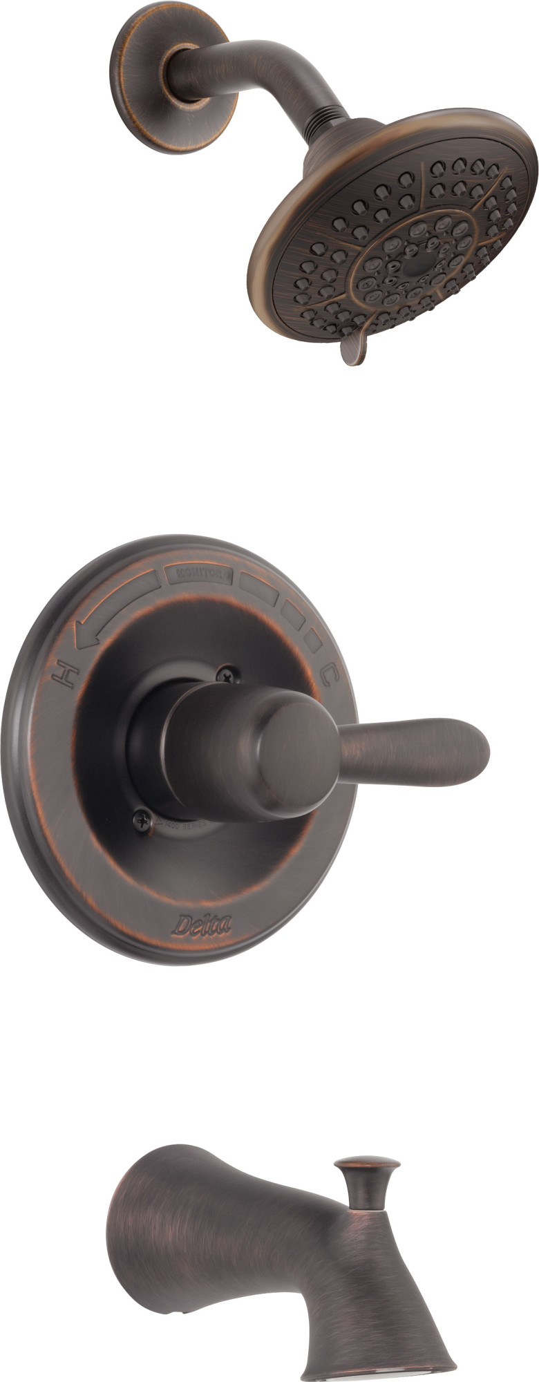 Photos - Shower System Delta T14438 Lahara Monitor 14 Series Tub and Shower Trim Package with 1.75 GPM Multi Function Shower Head Venetian Bronze S 